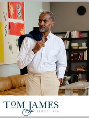 EC by Tom James White Dress Shirt 18 24 Custom Tailored Cotton Button Up